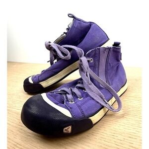 Keen Kids Purple‎ Canvas High Top Sneakers Lace Up Shoes Size 37 EU Youth
